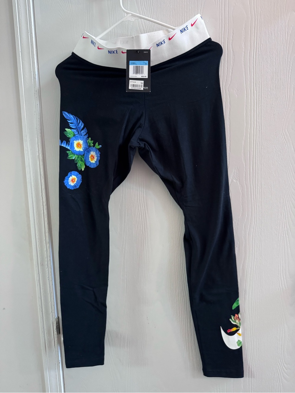 Nike Black and Floral Leggings